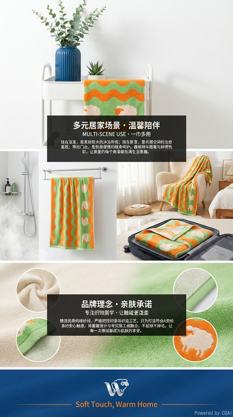 100%纯棉提花毛巾 亲肤吸水家用速干多尺寸可选 柔软耐用上架热卖详情3