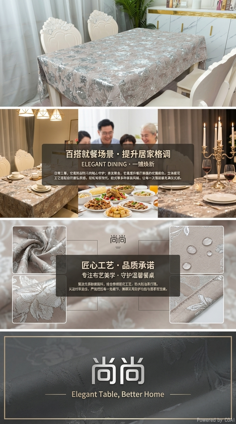 跨境田园风免洗PVC桌布ins防水防油新中式防烫长方形餐桌布批发2桌布pvc布桌布pvc详情3