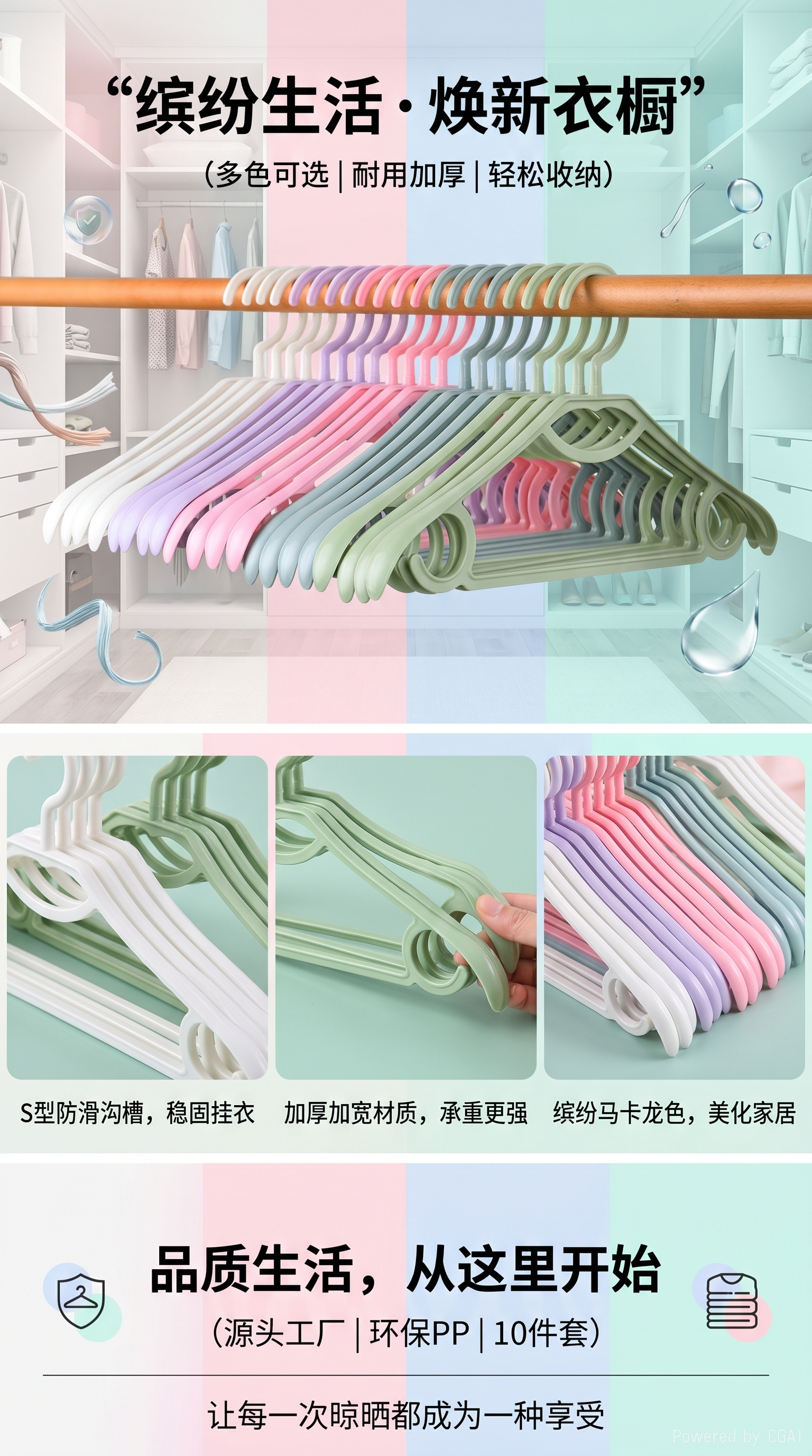 彩色塑料西装儿童裤架衣架衣服撑子154046424详情1