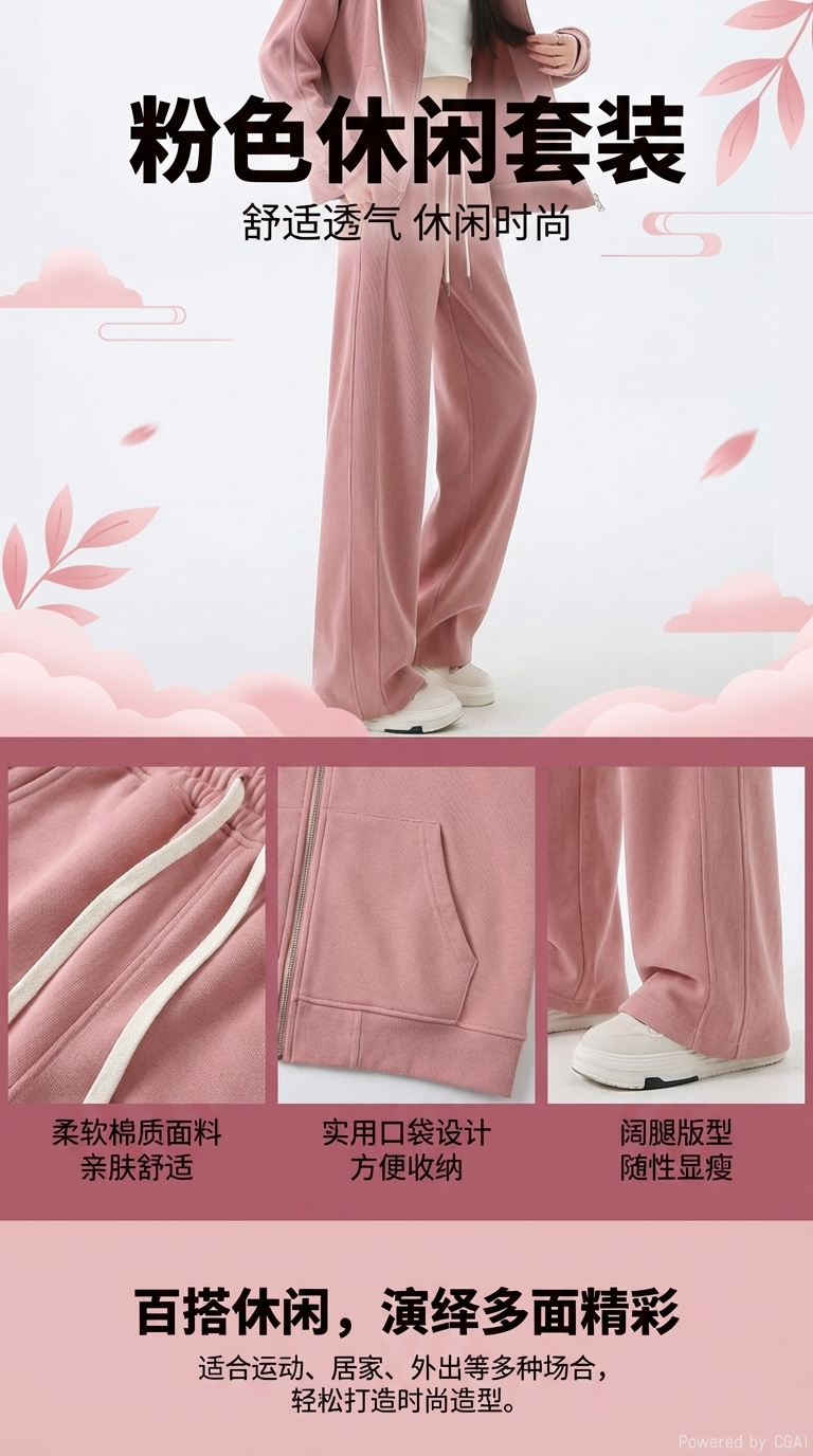 华棉运动休闲套装球服摩托车分体雨衣运动服华棉裤子详情1