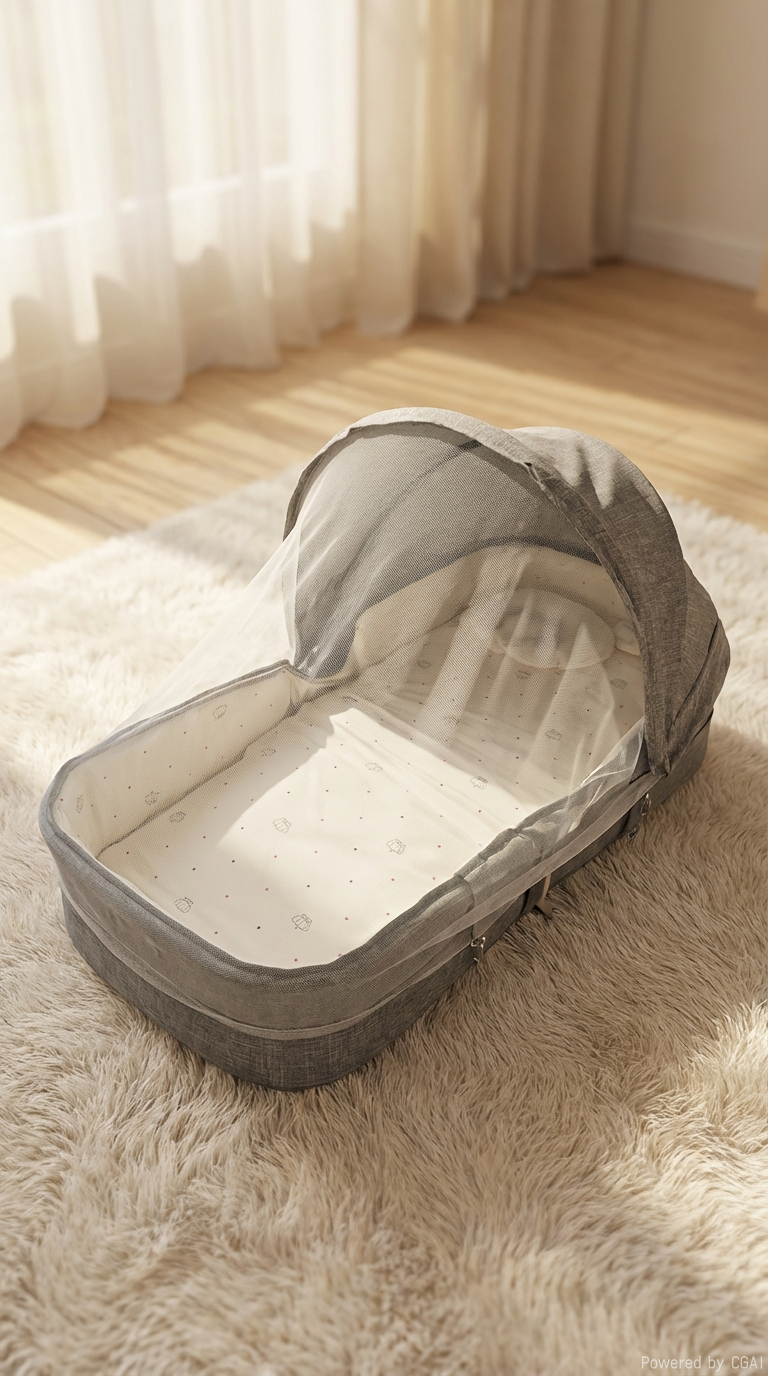 Bed-in-bed, crib, neonatal assembly, European-style multi-functional crib, one-layer baby products, stroller, suitable pic 1