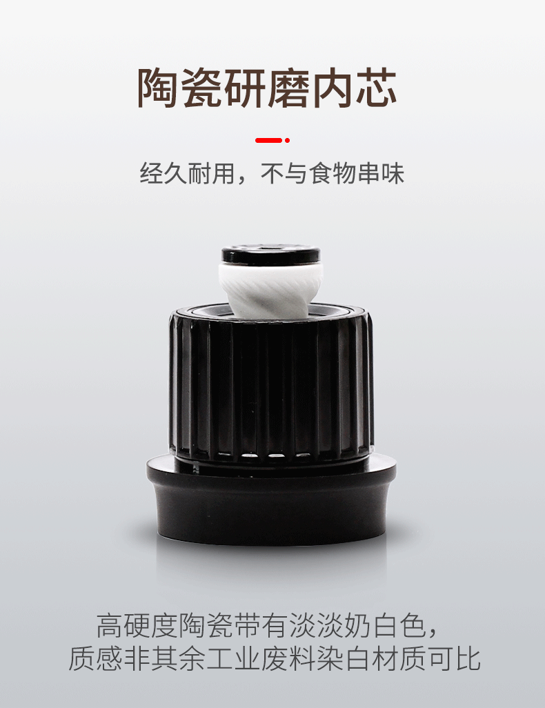 义乌好货 手动胡椒研磨器陶瓷芯黑胡椒花椒烧烤用品厨房小工具详情图7