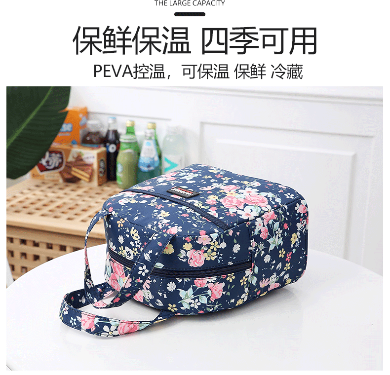 SANNE's new portable insulated lunch box bag, eco-friendly lunch bag, waterproof and fresh-keeping ice bag, outdoor refrigerated meal bag detail image 9