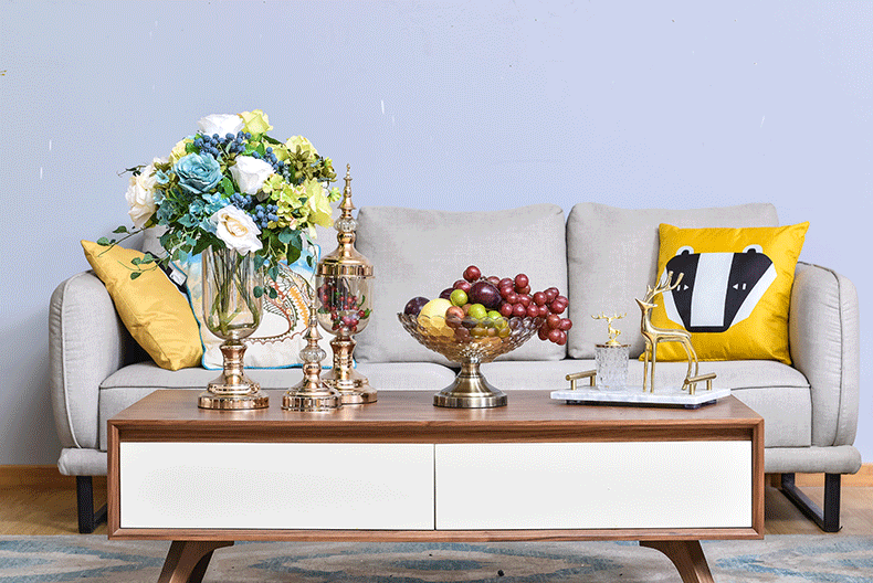 European-style glass vases, creative living room decorative items, home dining tables, light luxury flower arrangement transparent handicrafts detail image 2