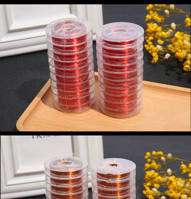 0.3MM彩铜铜丝线DIY手工缠绕线引线饰品发箍发钗定型线详情图9