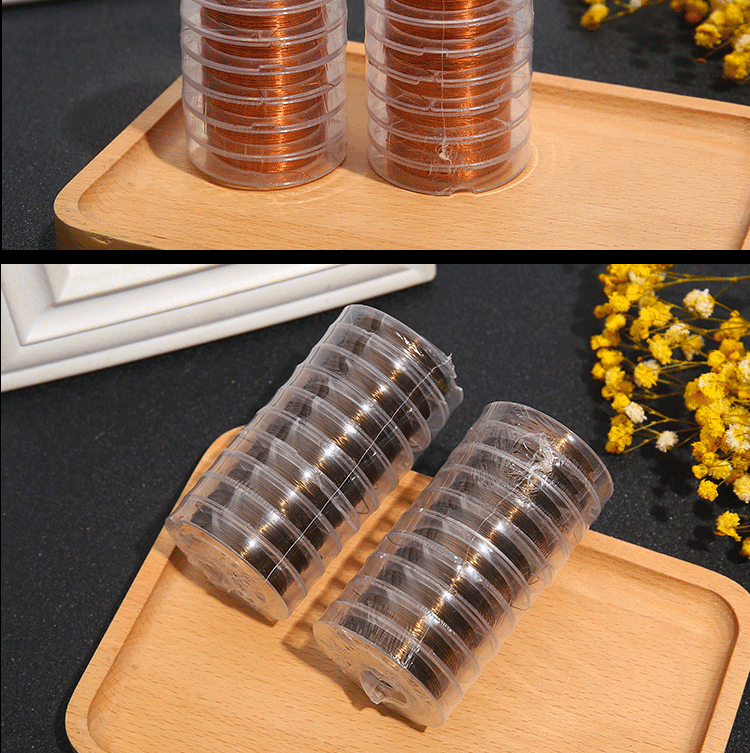 0.3MM彩铜铜丝线DIY手工缠绕线引线饰品发箍发钗定型线详情图10