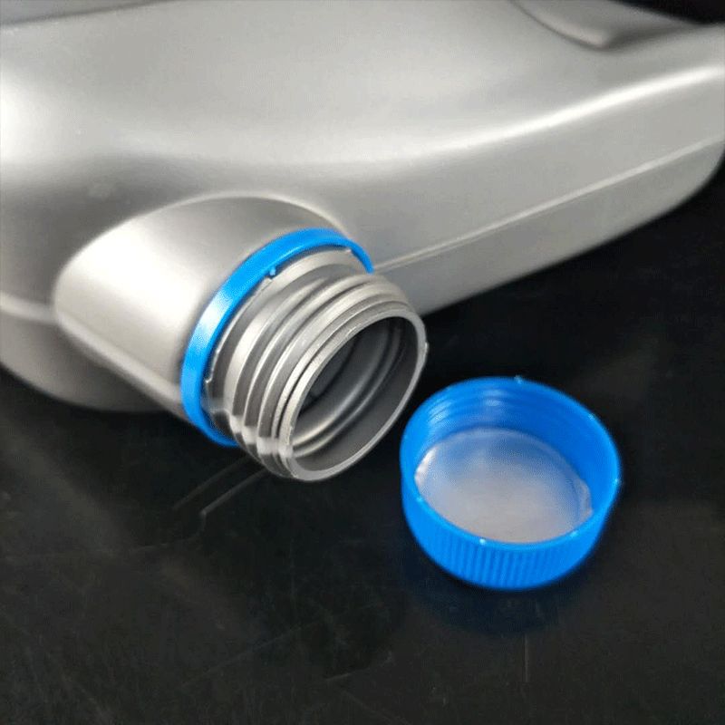 供应2升防冻液壶塑料瓶 2l机油桶 2公斤塑料包装壶带透明线膜内细节图