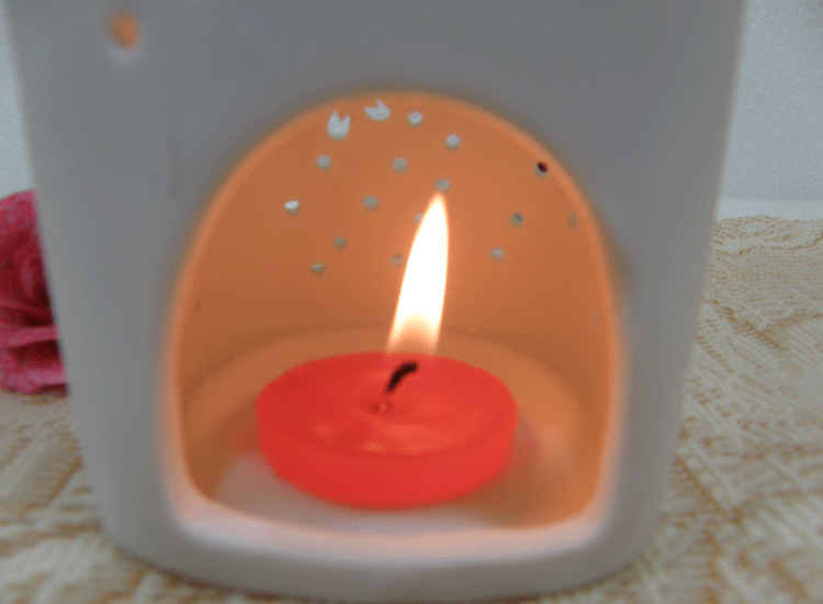 陶瓷工艺品透光白瓷香精炉 熏香炉 精油炉蜡烛台家居摆饰详情图5