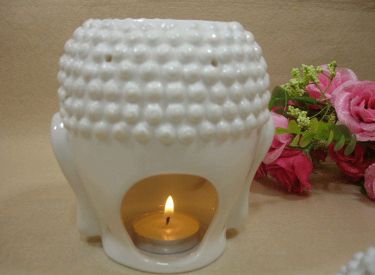 手工镂空佛头陶瓷工艺品佛香炉具熏香茶蜡器具泰中式摆饰详情图12