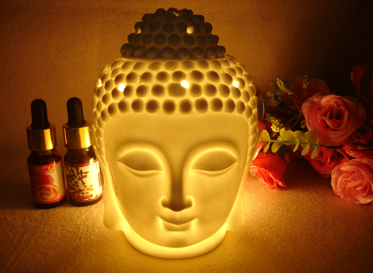 手工镂空佛头陶瓷工艺品佛香炉具熏香茶蜡器具泰中式摆饰详情图10