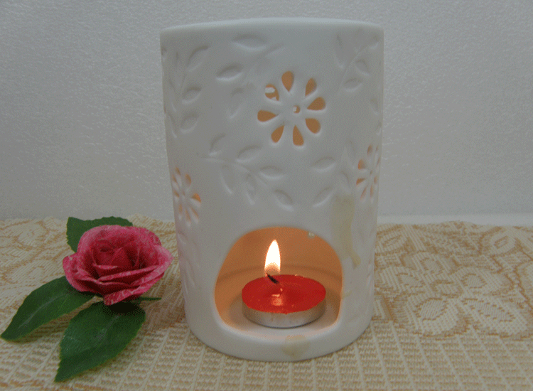 香薰莲花香炉居家摆件 固体茶蜡烛台雕刻工艺品详情图8