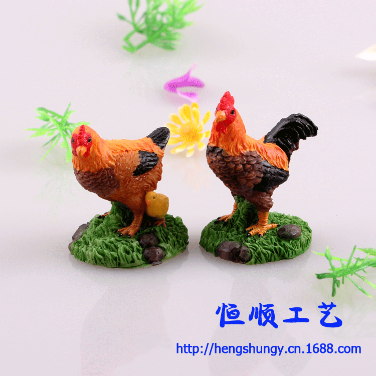 公鸡 母鸡 花盆园艺造景装饰 微景观动物配件 小鸡详情图12