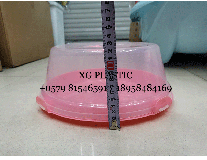 圆形蛋糕盒时尚简约塑料蛋糕盒手提便携设计蛋糕盒家用烘培工具详情图5
