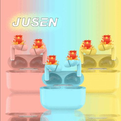 TWS Bluetooth headphone Universal three generations Macaron pop-up sports headphone noise reduction positioning earplugs