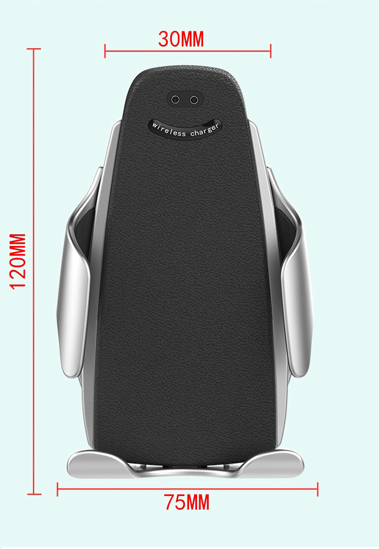 工厂直销抖音爆款企鹅魔夹S5车载红外线自动感应手机QI无线充电器详情图13