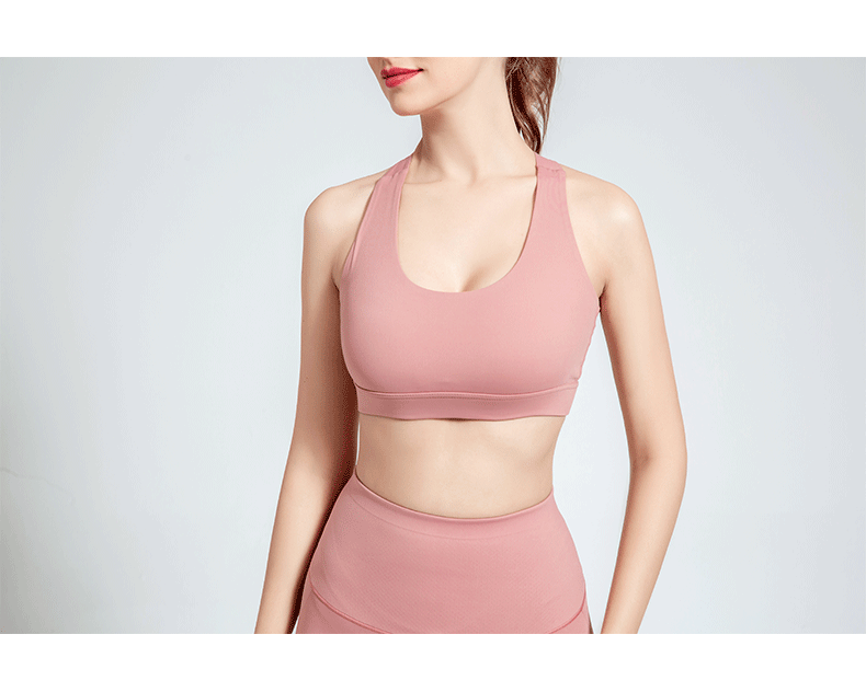 美背运动内衣裸感lulu双面锦运动文胸可拆卸一体杯健身跑步运动衣详情图8