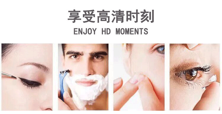 led折叠化妆镜USB带灯台式便携梳妆镜子美颜补光双面放大随身镜子详情图18