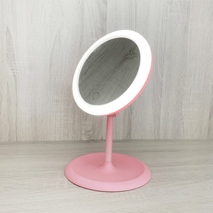 led化妆镜带灯台式桌面便携高清镜USB充电式补光随身折叠梳妆镜子详情图17