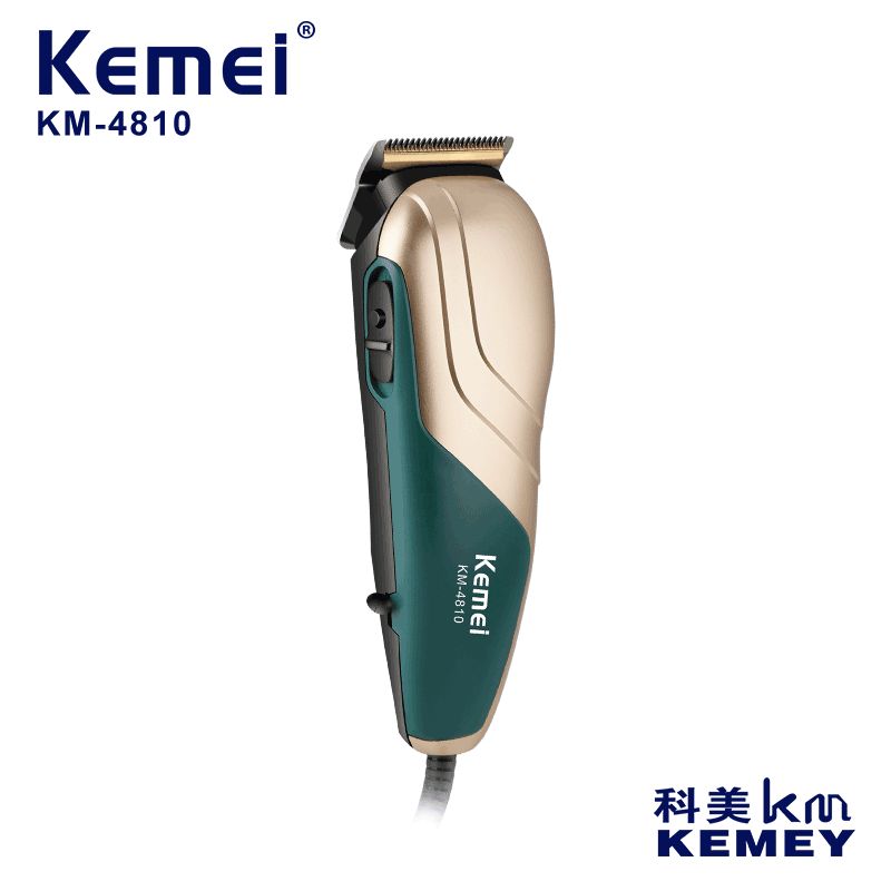 跨境厂家直供理发器 科美KM-4810精钢刀头家用 发廊插电式电推剪