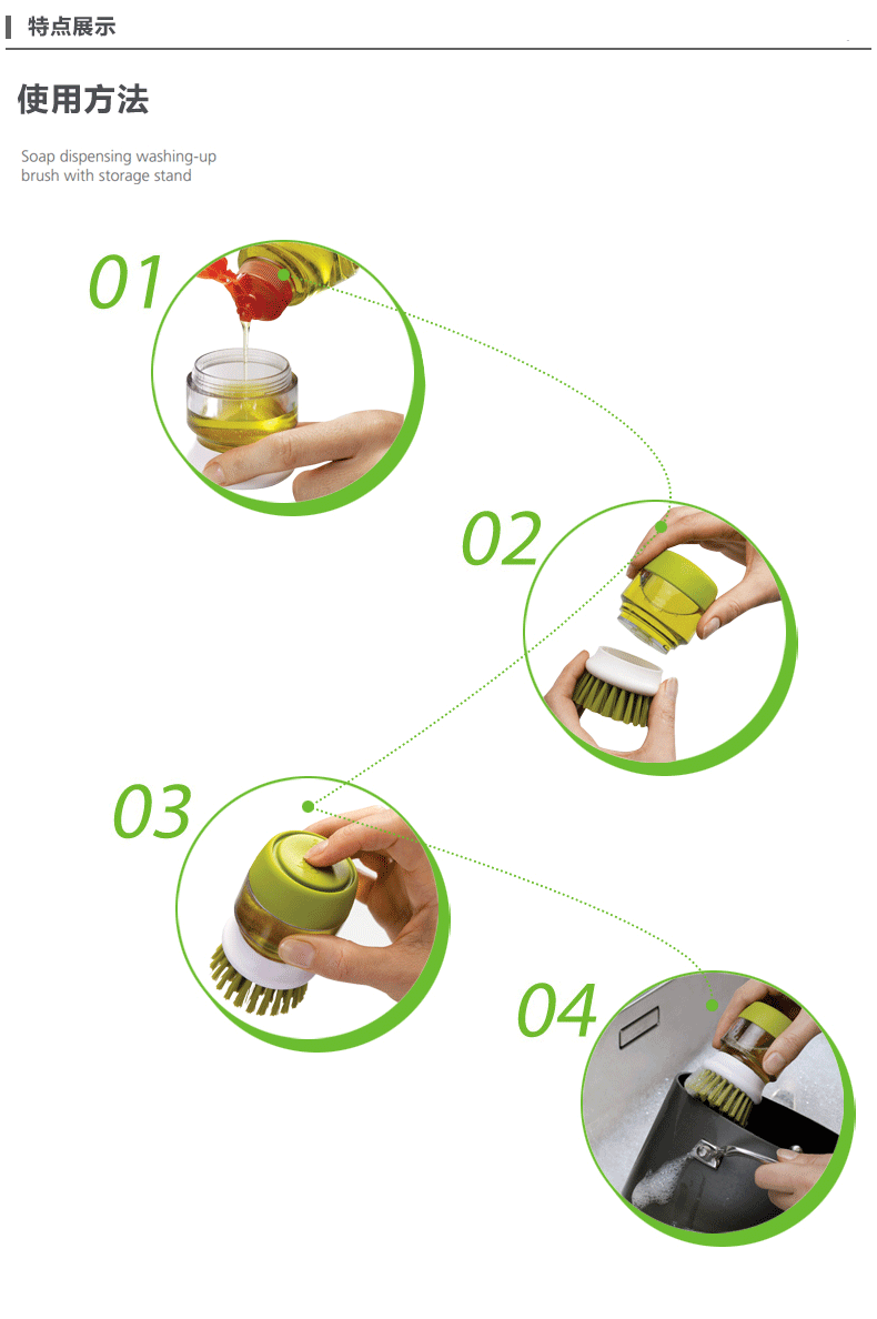 洗洁精器罐洗碗刷详情图5