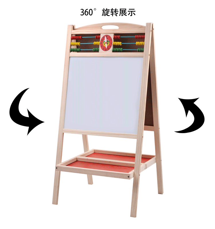 The wooden toy helps children learn to draw, cultivate graffiti and writing, and combines education with entertainment. The parent-child game combination allows children to learn and grow while having fun. 812 folding double-sided large drawing board for early childhood education detail image 5