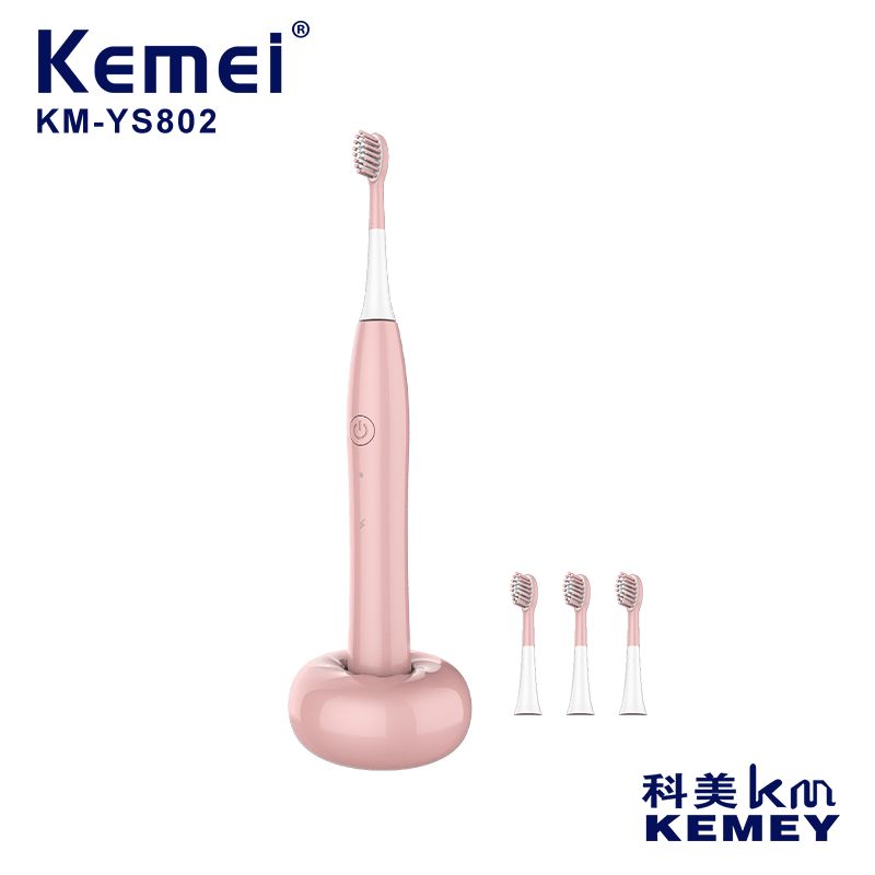 Cross-border manufacturers directly powered moving toothbrush Kemi KM-YS802 three-speed adult USB electric toothbrush with base