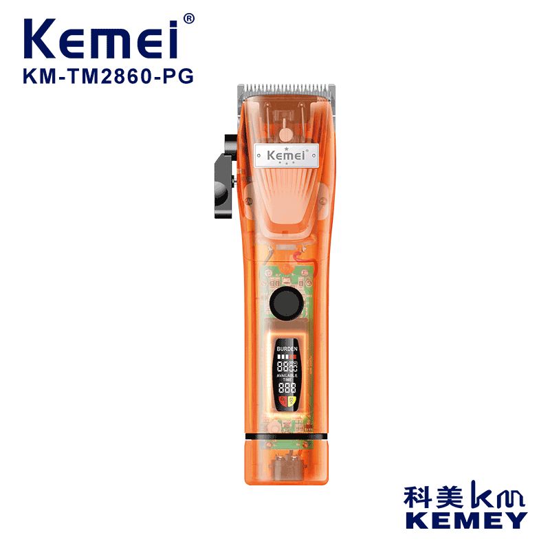 Cross-border manufacturers direct supply hair clipper kemei KM-TM2860-PG hair clipper transparent body thumbnail