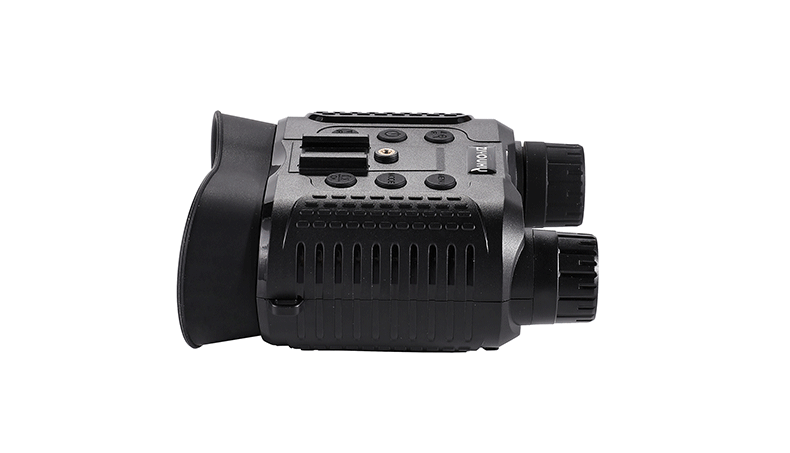 ZIYOUHU NV8160 all-black high-definition infrared night vision device, wearing a single soldier helmet for night photography pic 2