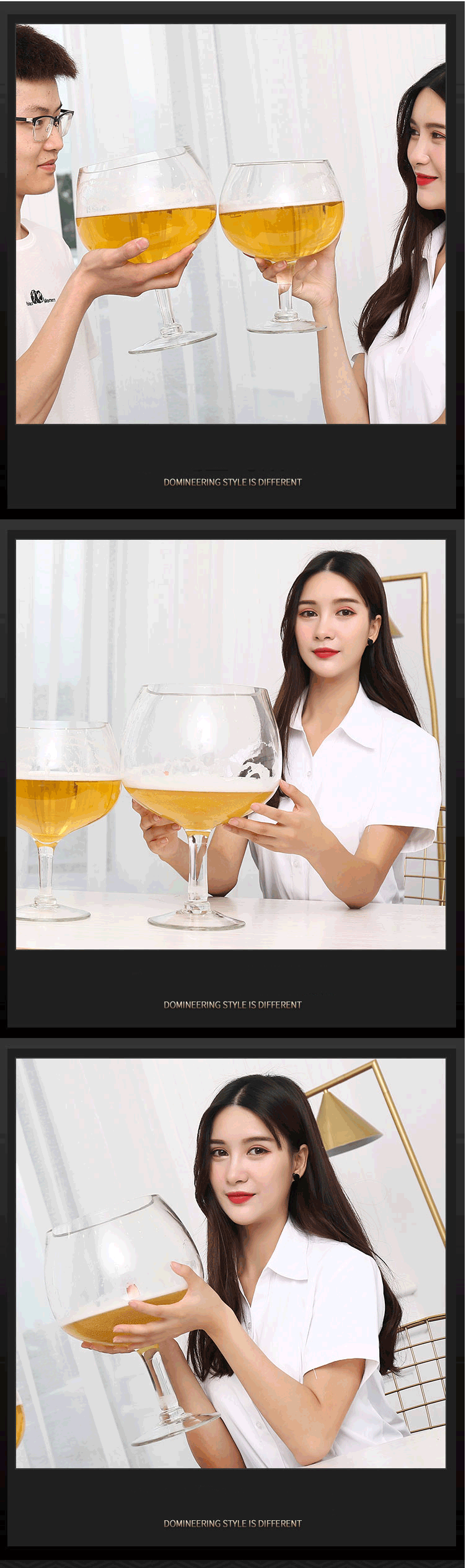 Idyllic European-style upgrade oversized beer wine goblet hero cup KTV bar ball cup custom LOGO undefined
