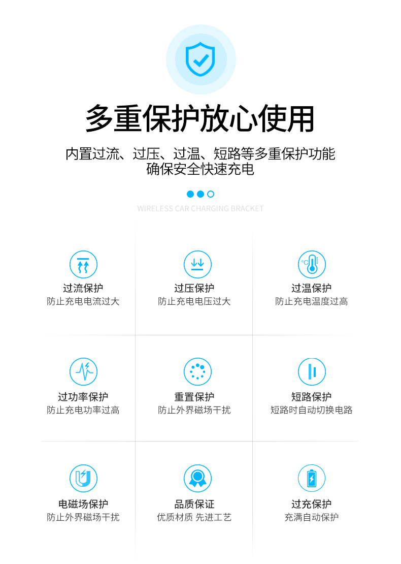 爆款红外线感应全自动智能无线车载充电支架多功能车载手机支架出风口夹车载支架详情8