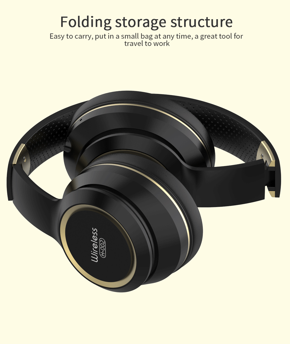 2024新款无线头戴式蓝牙耳机运动大耳罩可折叠电脑降噪音乐音频详情8