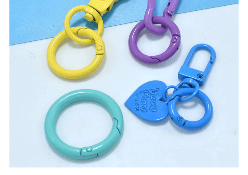 彩色烤漆登山扣钥匙扣工艺礼品箱包杯子五金挂扣 diy钥匙扣配件详情4