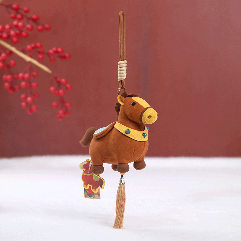 horse year mascot doll pendant keychain plush toy zodiac doll doll 2026 new year gift logo Application Scenario