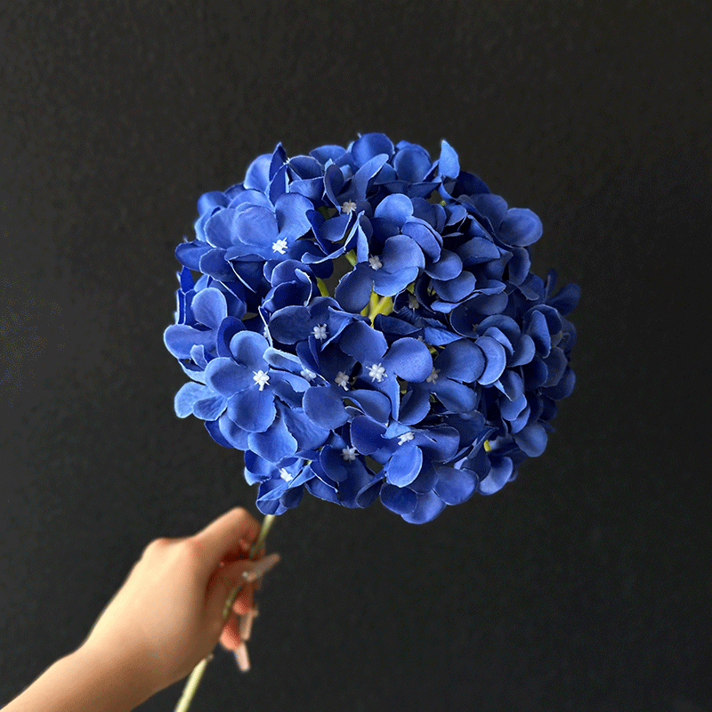 garden big hydrangea artificial flower bouquet home living room decoration artificial flower wholesale hydrangea artificial flower wedding hall full figure