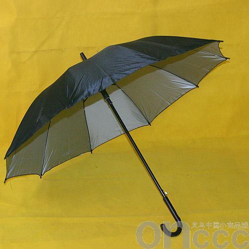 New black silver rubber grid umbrella with a straight handle