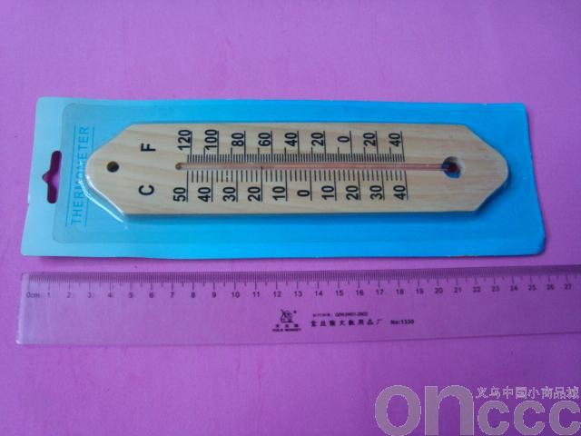 Wood thermometer Indoor and outdoor farming wood thermometer straight line