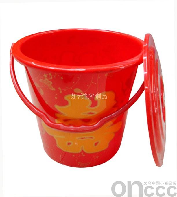 Wholesale supply of plastic bucket double joy with lid bucket