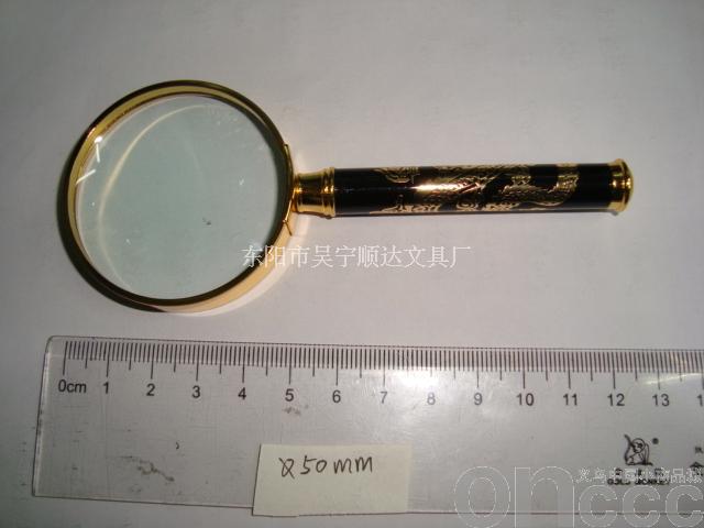 Magnifying glass Metal gold plated 50mm magnifying glass reading glass Elderly magnifying glass 70763
