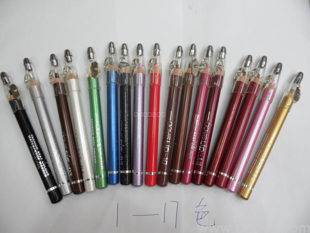 Sparkling pearl eye shadow pencil with knife