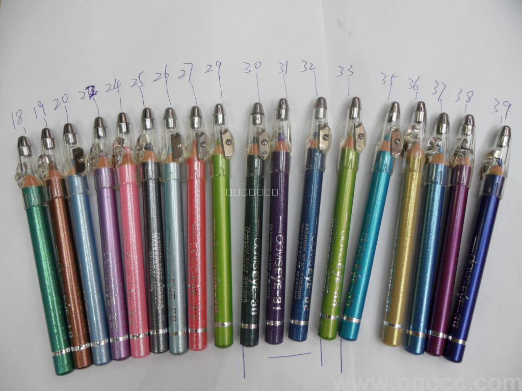 Glitter eye shadow pencil with knife 70 eye make-up eye shadow pencil in many colors