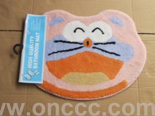 Cute cartoon flocking mat bay window balcony mat non-slip bed rug