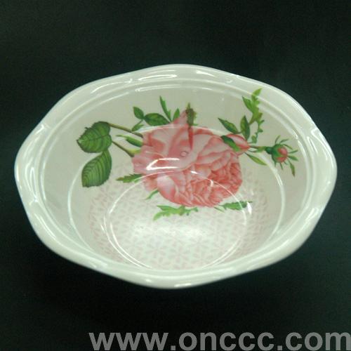 White Flower Soup Bowl