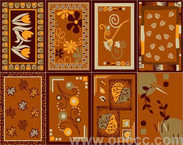 Nylon printed mat, complete pattern, complete size