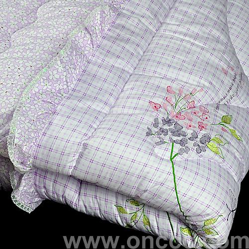 Lavender silk quilt core bedding
