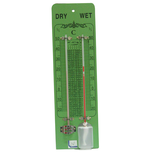 Wood board thermometer Wood wood wet and dry thermometer breeding greenhouse thermometer