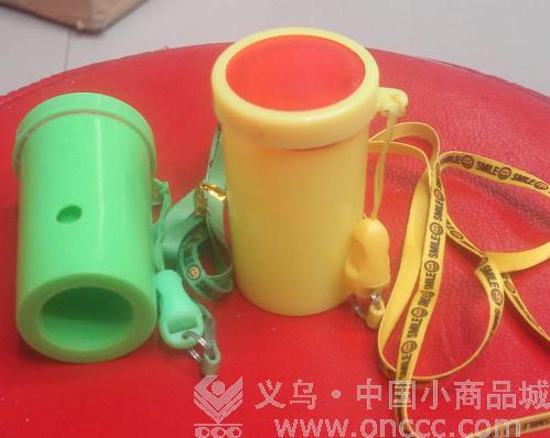 Plastic drum whistle