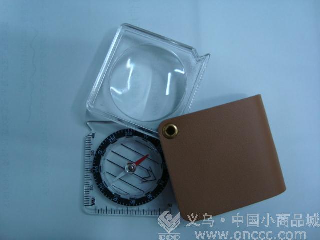 Leather magnifying glass folding compass field supplies SD8142 Yiwu good goods market economy 70763