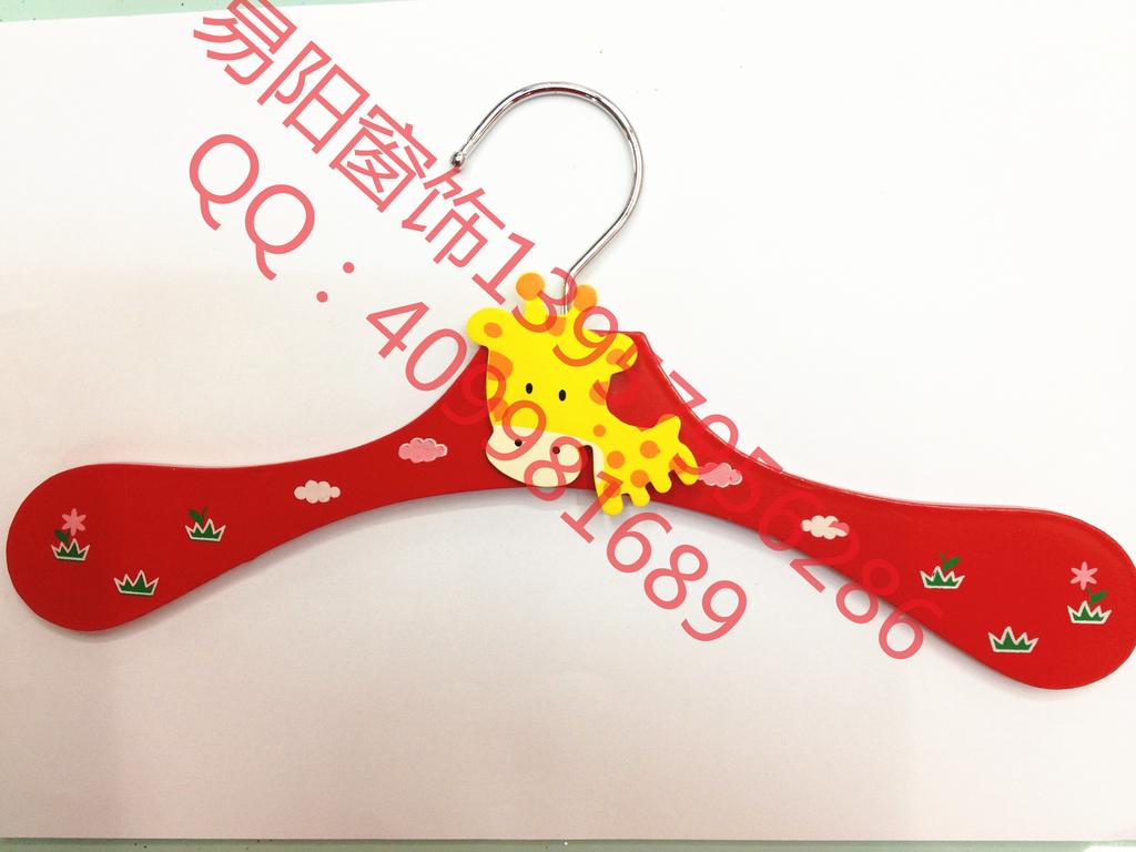 [易阳]厂家长期订做卡通木制儿童衣架40624