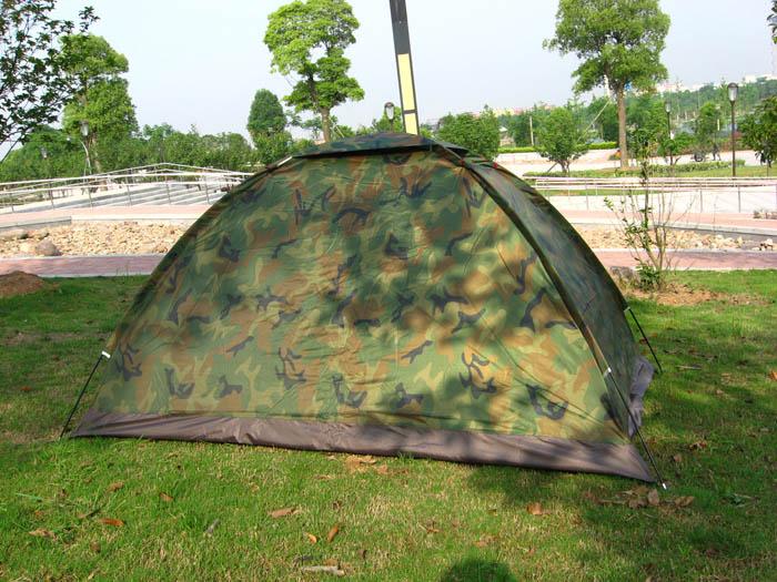 Single-layer leisure tent, 2-person camouflage tent, camping tent, portable hiking tent details Picture
