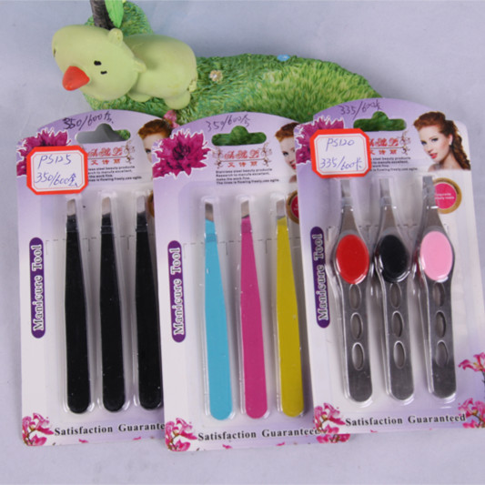 Three - piece beauty tool eyebrow pliers eyebrow plucker a variety of clip sets